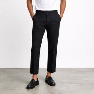 Custom Tailored Black Pinstripe Pants